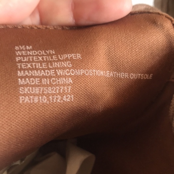 R2 Brown/tan wedge platform lace up & zip up rounded toe, ankle booties size 8.5 - Picture 7 of 11